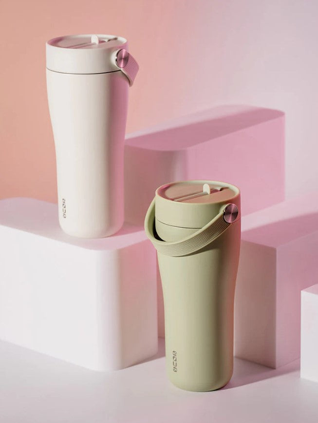 Drinkfles wit en groen