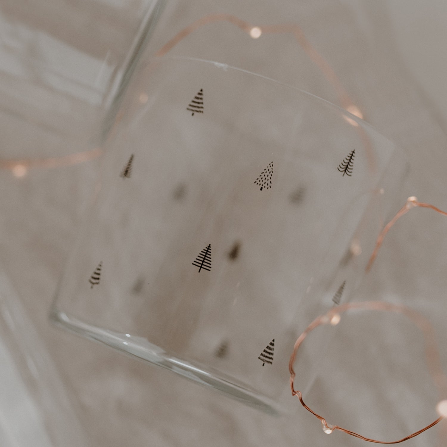 Drinkglas diverse kerstbomen