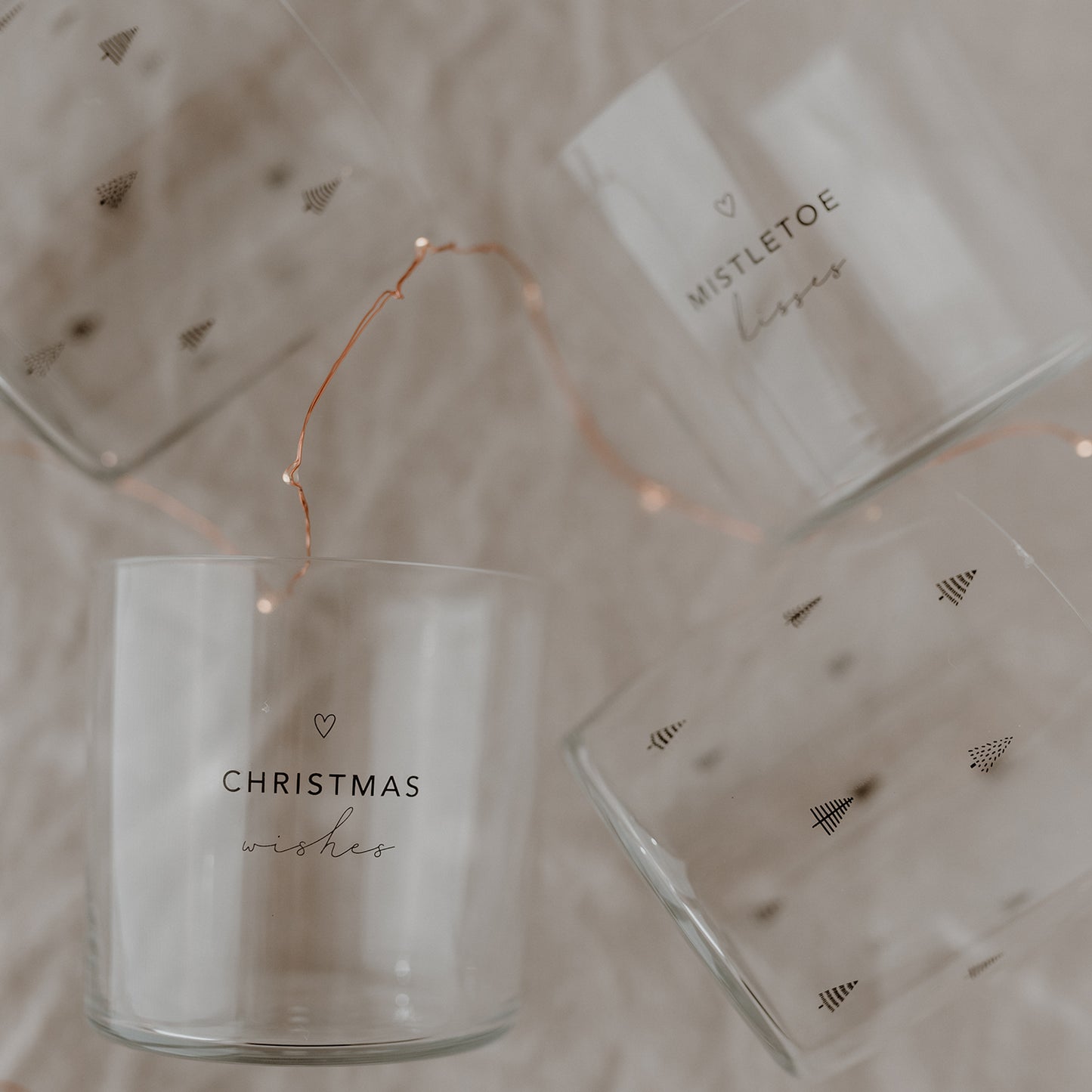 Drinkglas christmas mistletoe