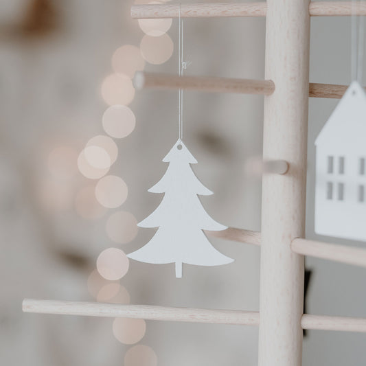 Houten kerst hanger dennenboom