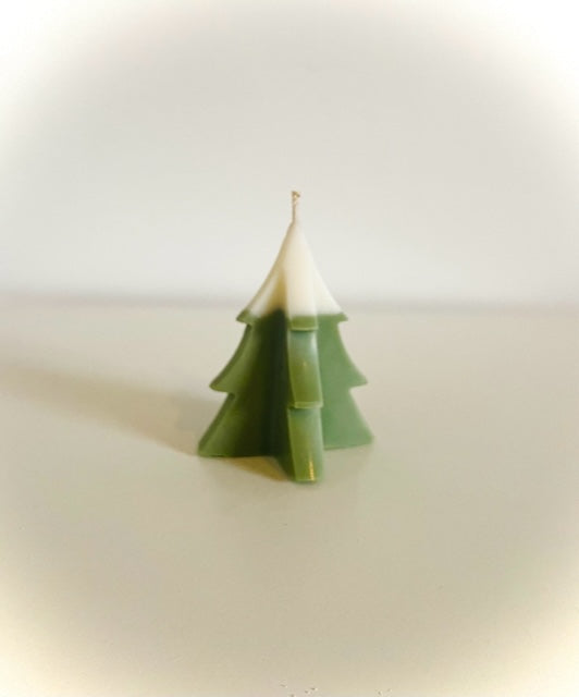 kaars kerstboom klein groen wit