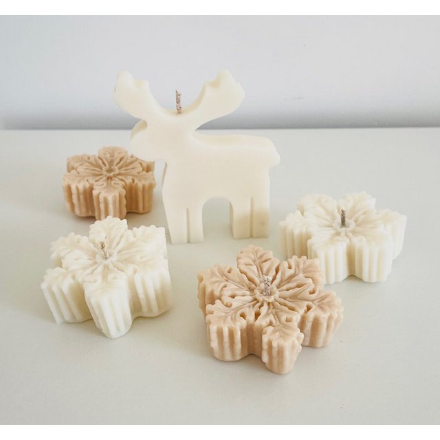 Kerst kaars | Sneeuwvlok