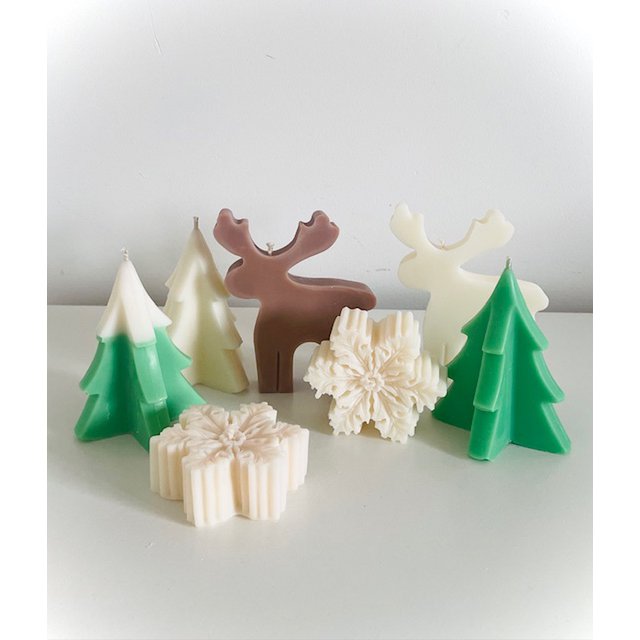 Kerst kaars | Kerstboom klein verschillende kleuren