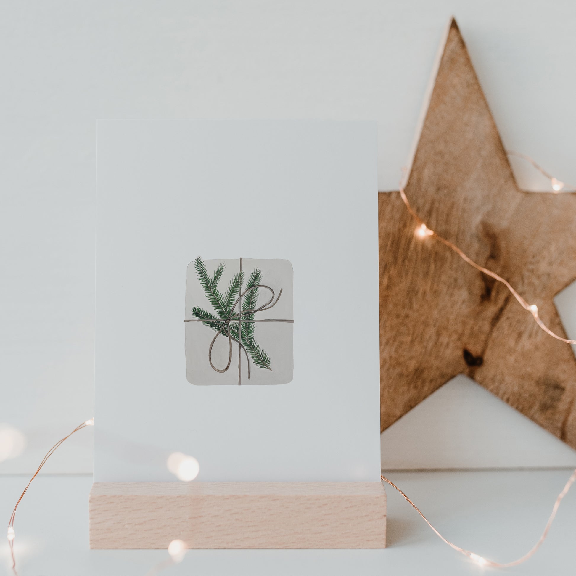 Kerstkaart kerstcadeau