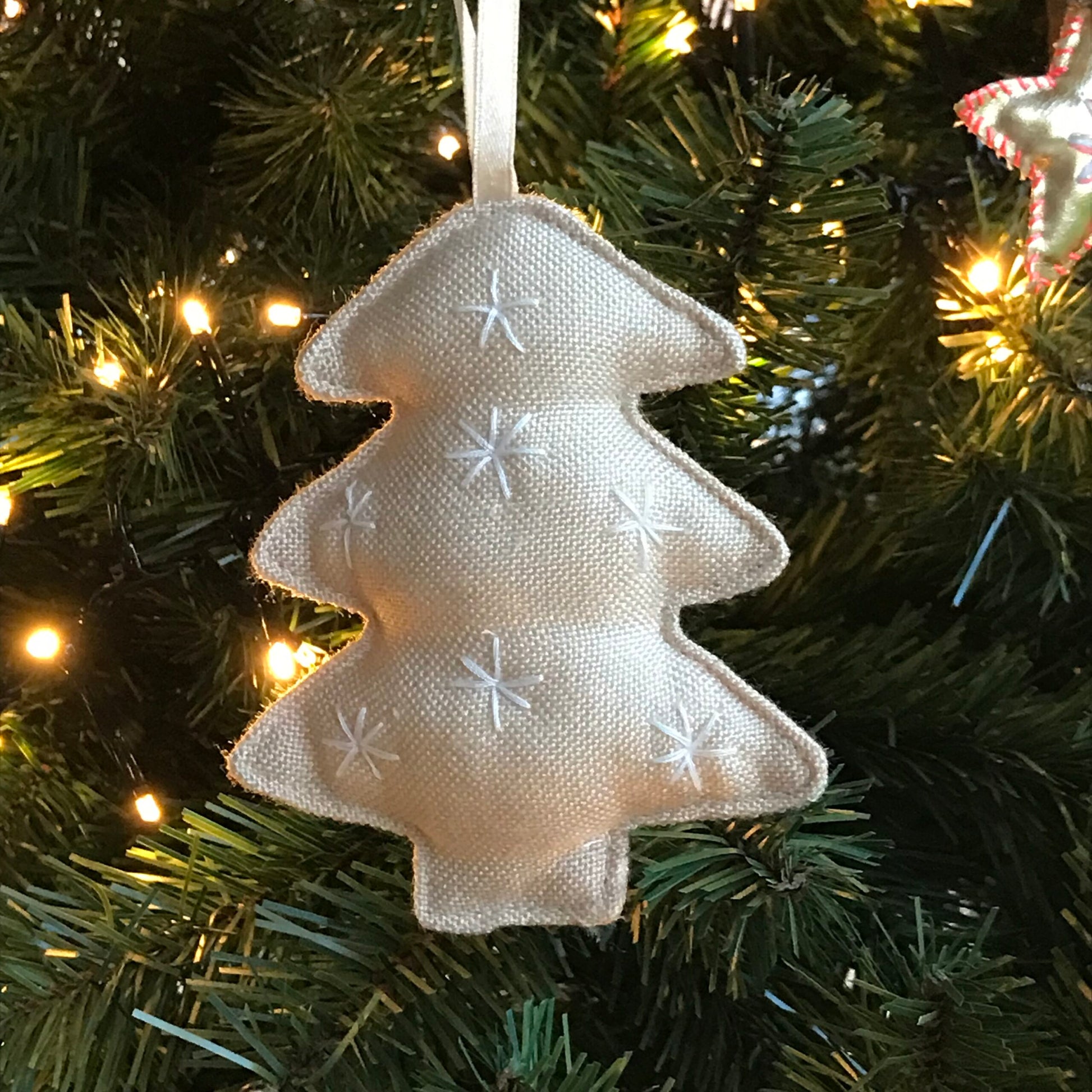 kerst kussen hanger linnen