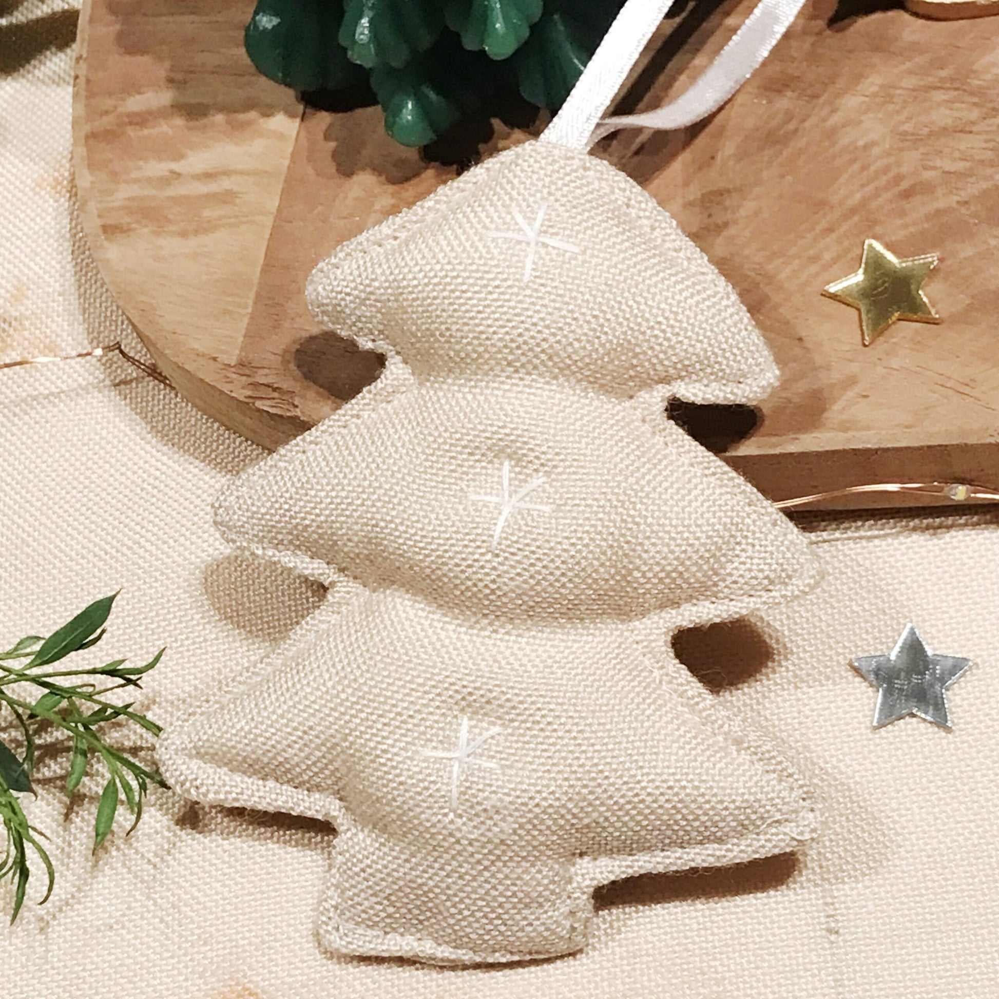 kerst kussen hanger linnen