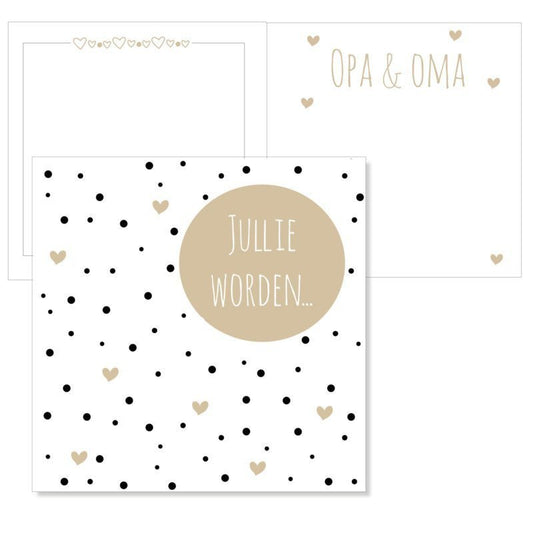 Kaart jullie worden opa en oma