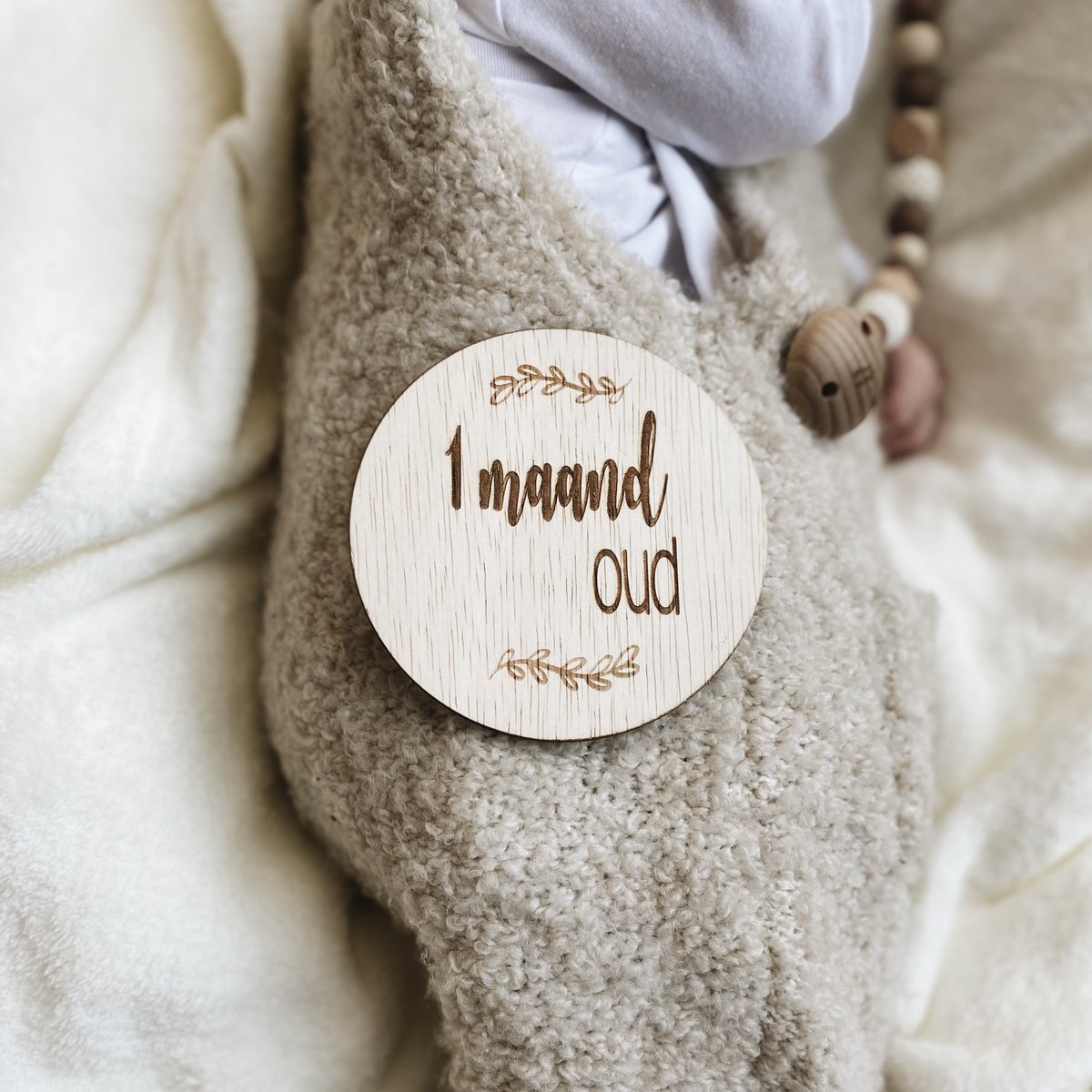 Mijlpaalkaarten hout baby