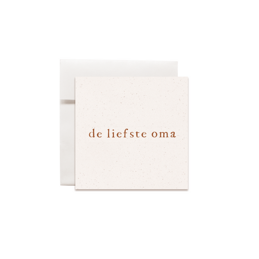 Mini kaartje de liefste oma