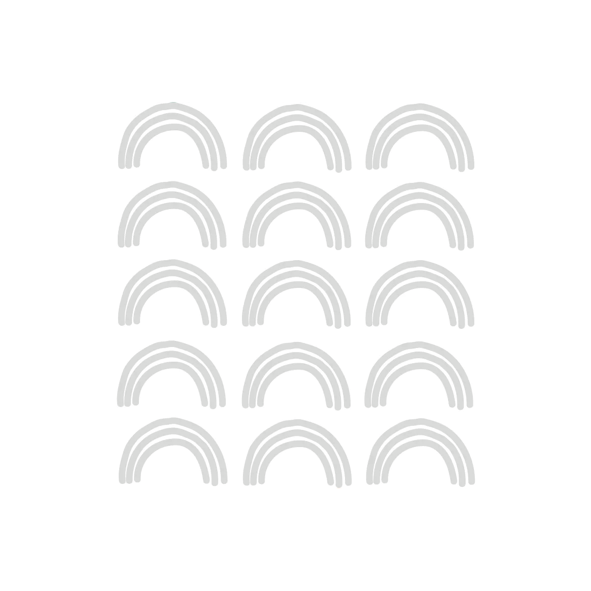 Muursticker regenboog grijs 1