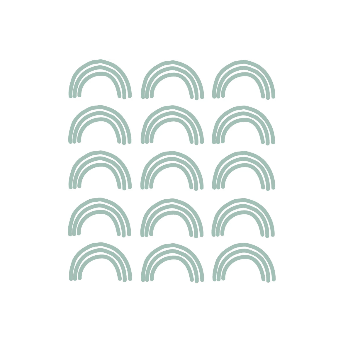 Muursticker regenboog groen 1