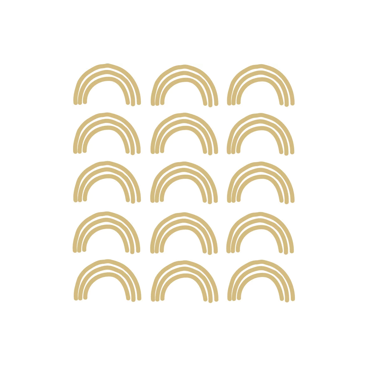 Muursticker regenboog okergeel