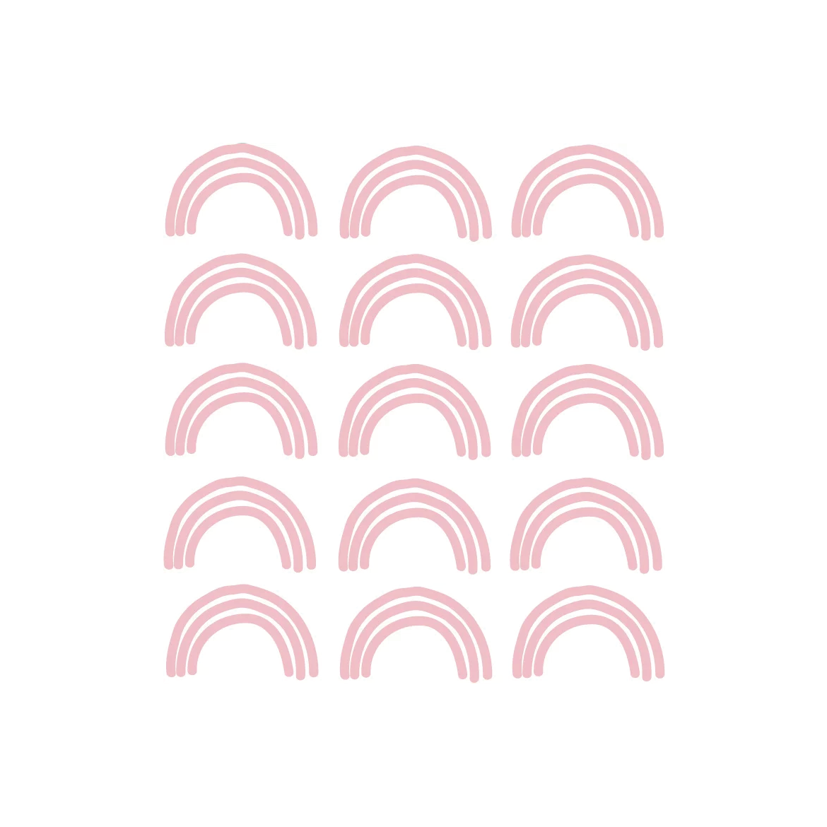 Muursticker regenboog roze 1