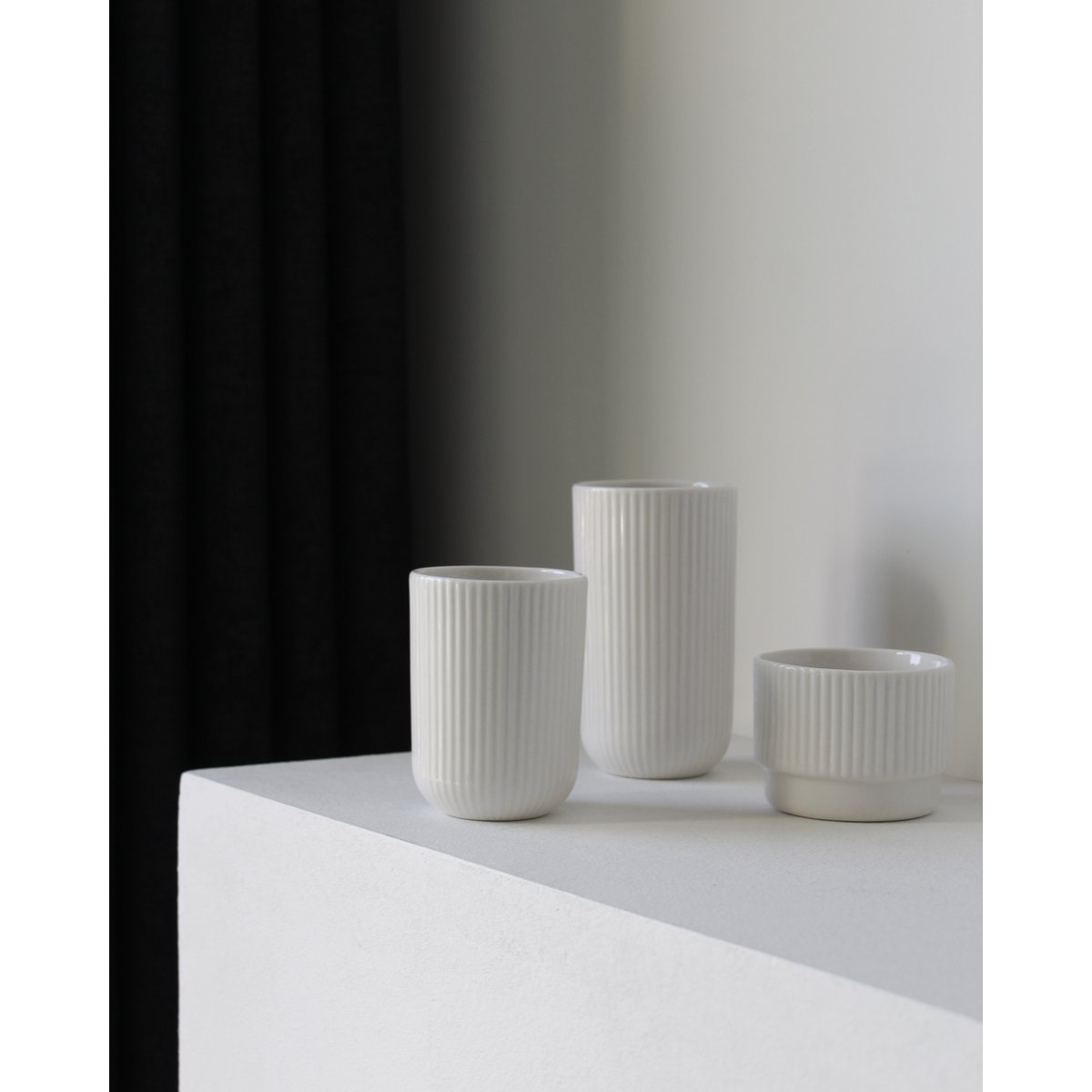 koffiemok 150 ml wit samen met koffiemok 220 ml