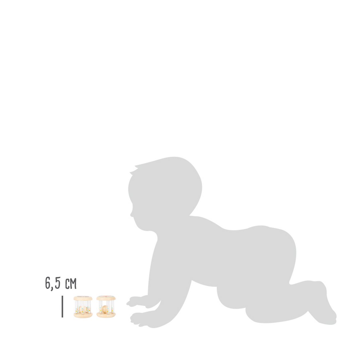 Baby rammelaar hoogte