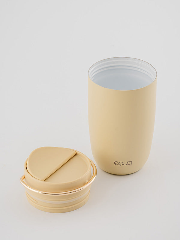thermoskop kleur butter met gouden ring open
