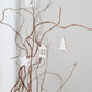 Houten kerstboom hanger wit 