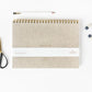 Linnen Beige Deskplanner op bureau met schaar potlood en gum