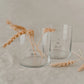 Drinkglazen set Eulenschnitt met zwarte opdruk "dream big" en "be kind"