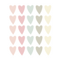 Muurstickers hartjes 25 stuks pasteltinten