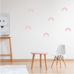 Muursticker regenboog roze